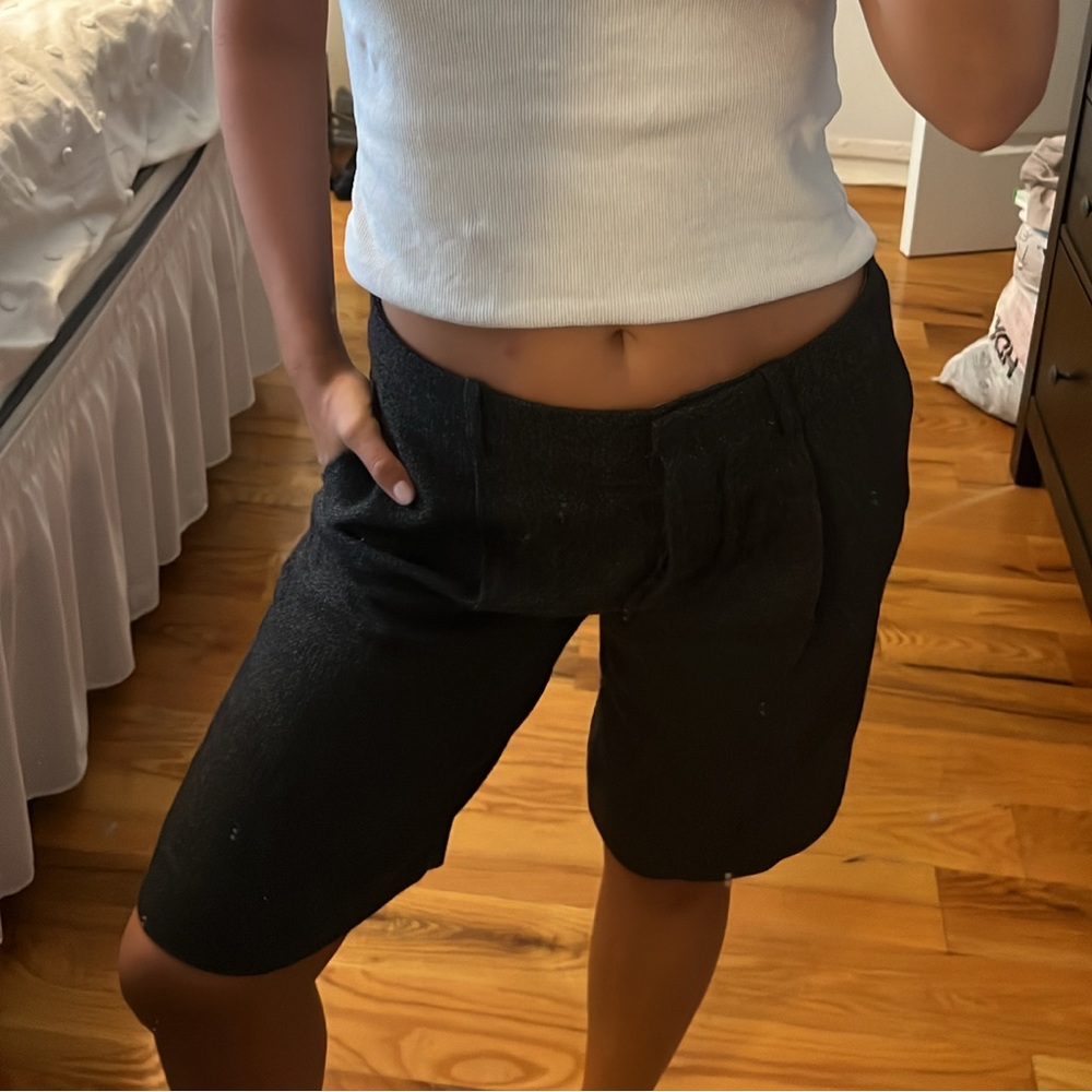 CHLOE, mid calf wool shorts